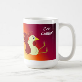 Caneca De Café Galinha engraçada sentada só relaxando