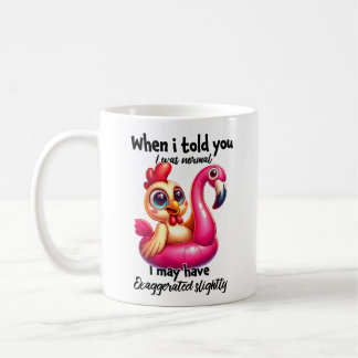 Caneca De Café Galinha-Flamingo Mug Normal Exagerada