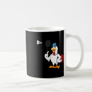 Caneca De Café Galinha Jogando Badminton Costume Badminton Player