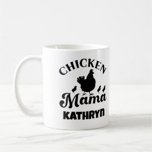 Caneca De Café Galinha Mamãe Aves de Capoeira Sobreviver Nome Per