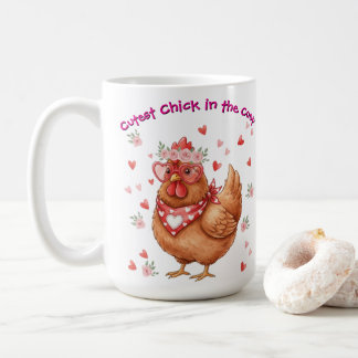 Caneca De Café Galinha Marrom Mais Fofa do Galinheiro