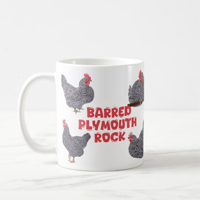 Caneca De Café Galinhas Barred Plymouth Rock (Esquerda)