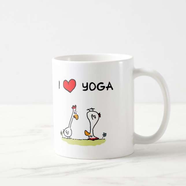 Caneca De Café galinhas de yoga (Direita)