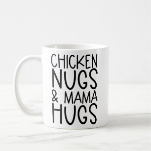 Caneca De Café Galinhas Nugs E Mamãe Abraçam Nuggen