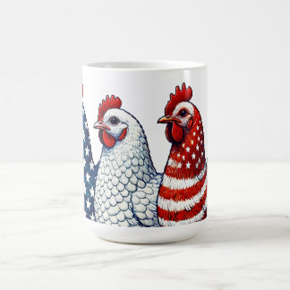 Caneca De Café Galinhas Patriotas