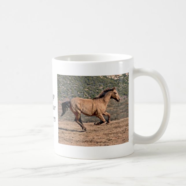 Caneca De Café Galloping Horse Inspirational Mug (Direita)
