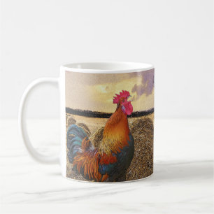Caneca De Café Galo Colorido e Balanças de Hay