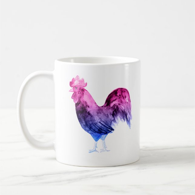 Caneca De Café Galo do Orgulho Bissexual (Esquerda)
