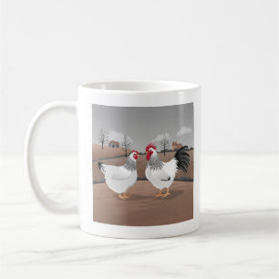Caneca De Café Galo e Galinha