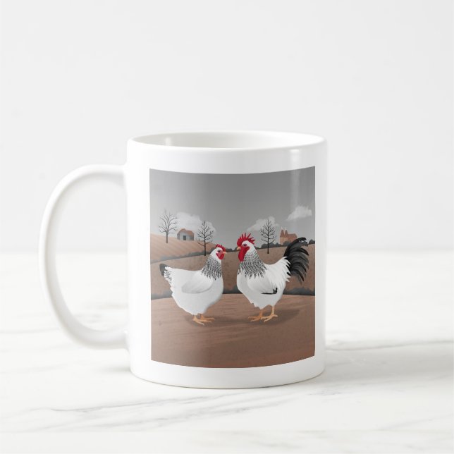 Caneca De Café Galo e Galinha (Esquerda)
