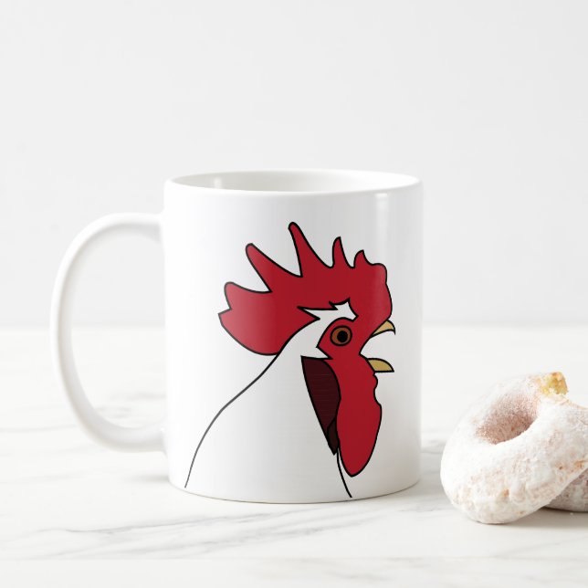 Caneca De Café Galo Frango  (Com Donut)