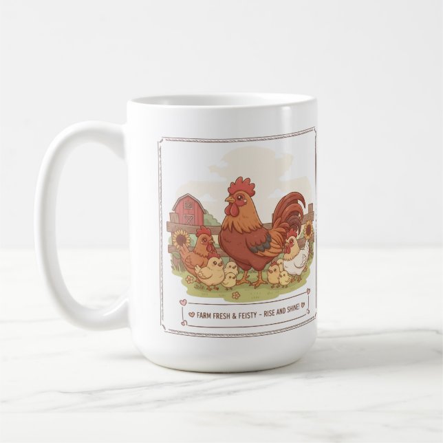 Caneca De Café galo na citação da fazenda (Esquerda)