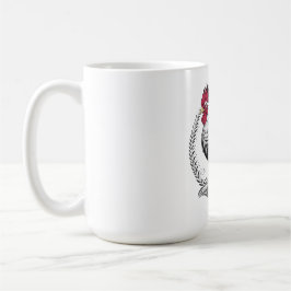 Caneca De Café Galo preto e branco