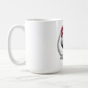 Caneca De Café Galo preto e branco