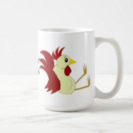 Caneca De Café Galo Sentado Engraçado