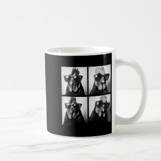 Caneca De Café Galo Vestindo Pulseiras Photobooth Selfie Fazenda