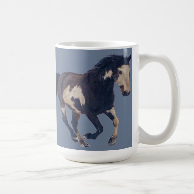 Caneca De Café Galopagem Selvagem Pinto Cavalo de Tintas American (Direita)