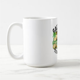 Caneca De Café Galveston Beach Retro Vignette