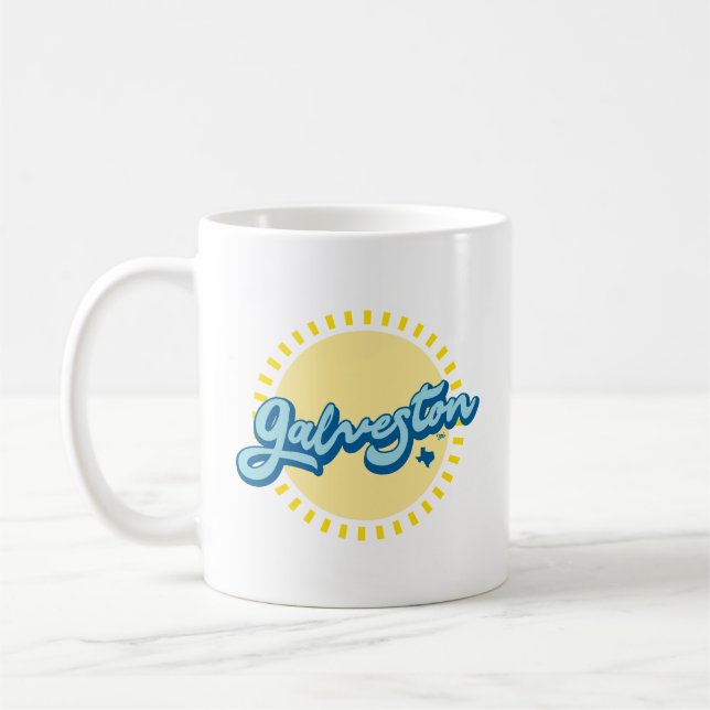 Caneca De Café Galveston Island Texas (Esquerda)