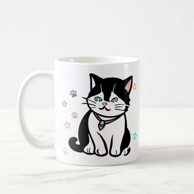 Caneca De Café Gama de Gato Bonito para Pet-Lovers - Presente Pur (Esquerda)