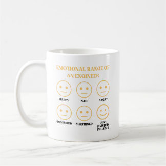 Caneca De Café Gama Emocional Engraçada De Um Engenheiro