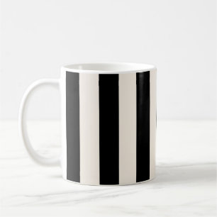 Caneca De Café Gamas Verticais, Pretas E Brancos, Com Grelha
