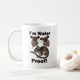 Caneca De Café Gambá de Água Eu Sou à Prova d'Água Engraçado