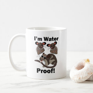 Caneca De Café Gambá de Água Eu Sou à Prova d'Água Engraçado