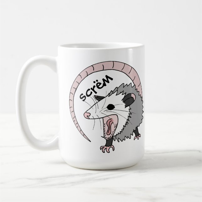 Caneca De Café Gambá gritando (Esquerda)