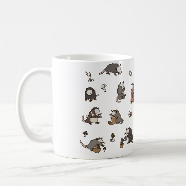 Caneca De Café Gambás Cottagecore (Esquerda)