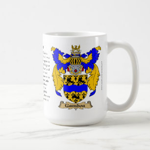 Caneca De Café Gamboa nomeia, a origem, o significado e a crista