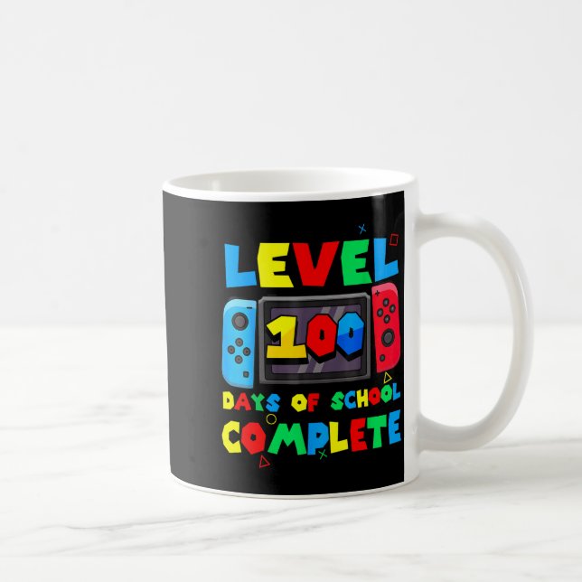 Caneca De Café Game Controller Level 100 Days Of School Complete  (Direita)