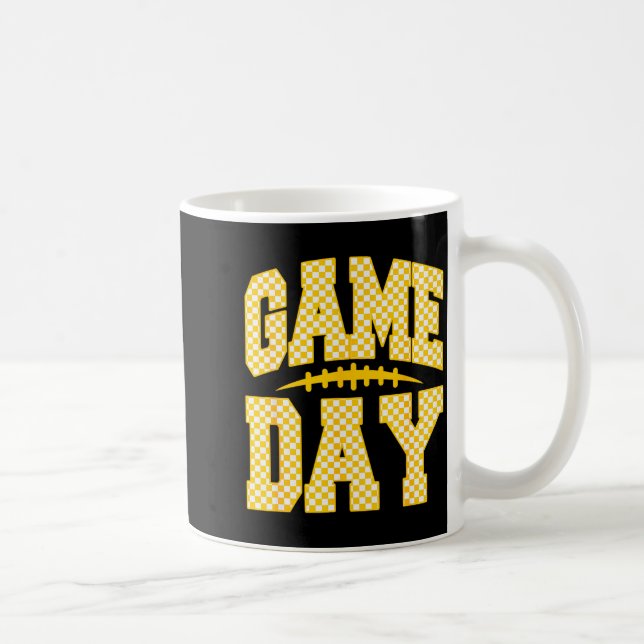 Caneca De Café Game Day Football Season Football Mama Girl Red Go (Direita)