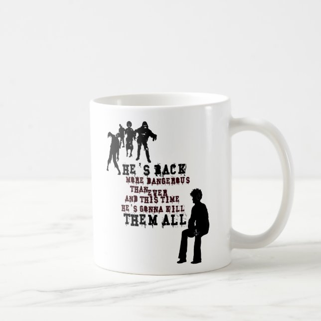 Caneca De Café Gamer - assassino do zombi (Direita)