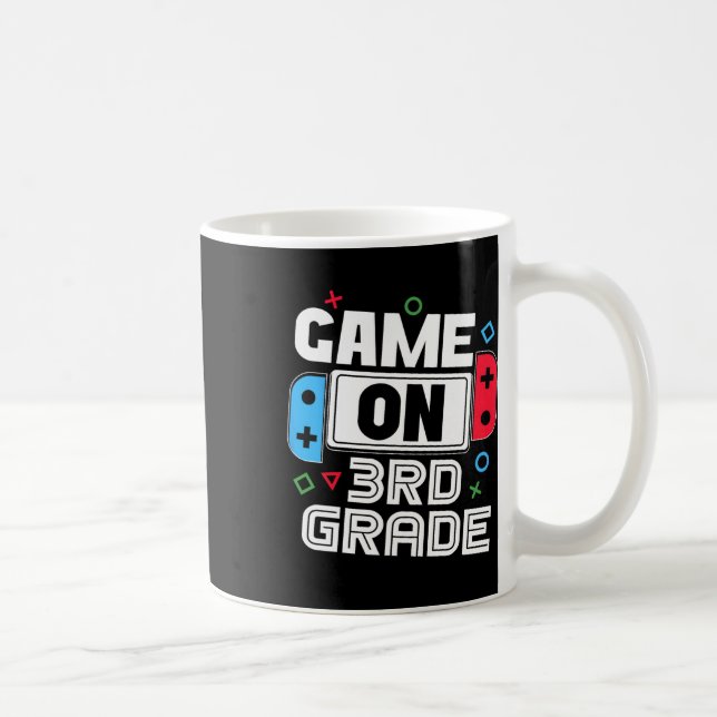 Caneca De Café Gamer Ck To School Funny Game 3rd Grade Kids Boys  (Direita)