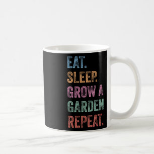 Caneca De Café Gamer Divertido Come Dormir Cultivar Um Jardim Rep
