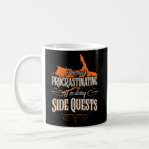 Caneca De Café Gamer Dragões Engraçados Não Procrastinando Lado Q
