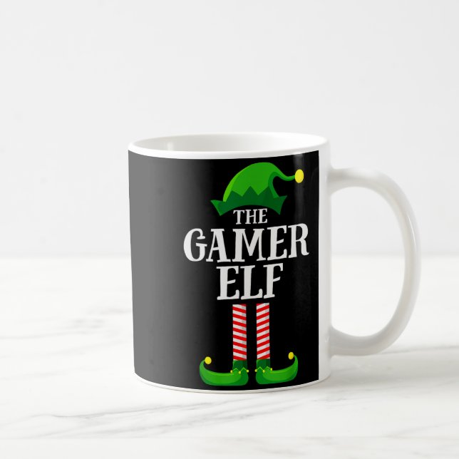 Caneca De Café Gamer Elf Matching Family Group Christmas Party Py (Direita)