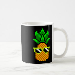 Caneca De Café Gamer Girl Pineapple Sungles Retro 8-bit Video Gam