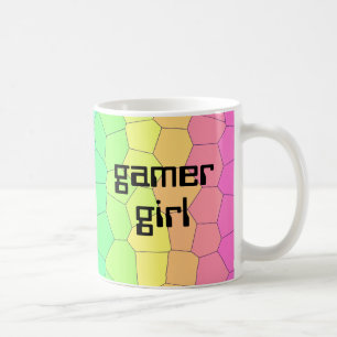 Caneca De Café Gamer Girl Rainbow