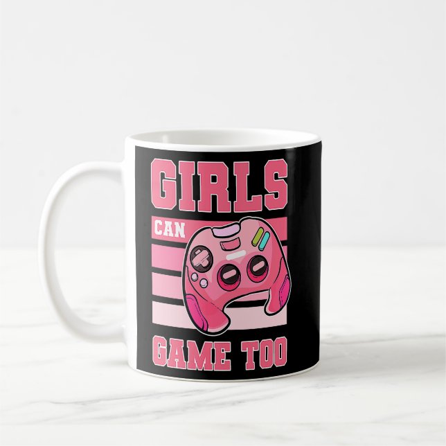 Caneca De Café Gamer Girls Game Too Gaming Gift (Esquerda)