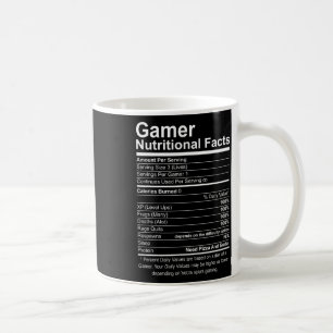 Caneca De Café Gamer Nutritional Facts Legal Gamer Video Game Fun