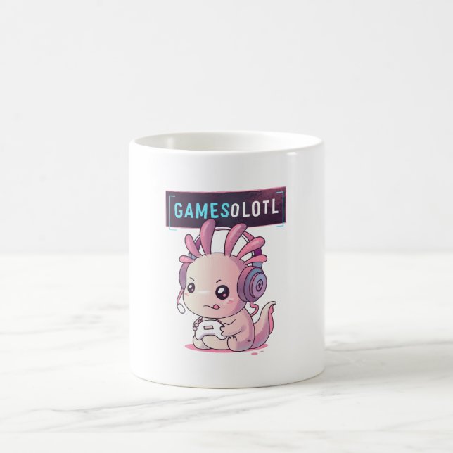 Caneca De Café Gamesolotl - Axolotl Gamer (Centro)
