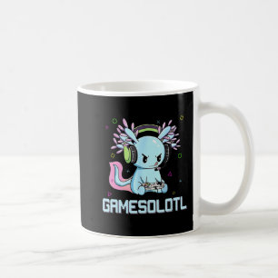 Caneca De Café Gamesolotl Galeria de Vídeo Axolotl Kawaii Anime B