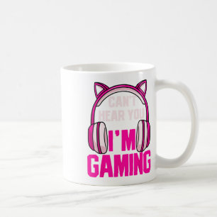 Caneca De Café Gaming de garota que eu não consigo te ouvir, esto
