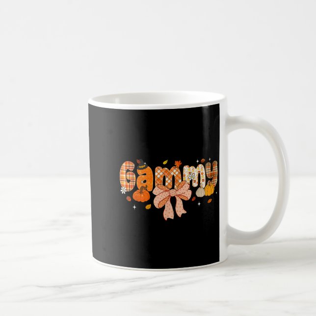 Caneca De Café Gammy Pumpkin Fall Coquette Bow Thanksgiving  (Direita)