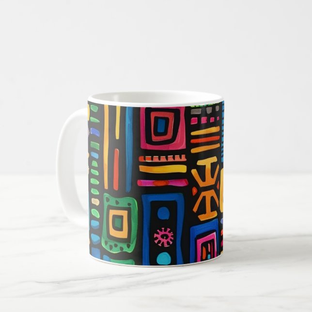 Caneca De Café Gana Kente (Frente Esquerda)
