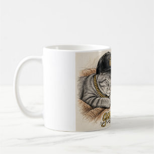 Caneca De Café Gangsta Nap — Gatos Rappers Adormecidos, Correntes