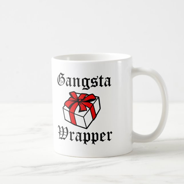 Caneca De Café Gangsta Wrapper Feriados de Natal Engraçados (Direita)