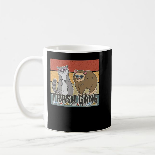 Caneca De Café Gangue De Lixo Possum E Raccoon (Esquerda)